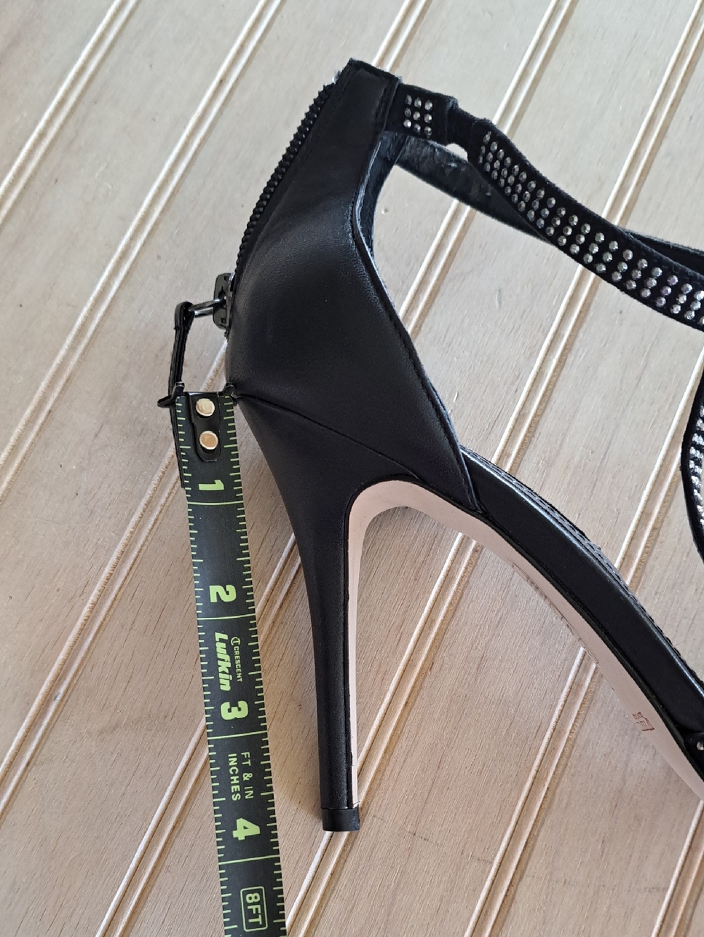 White House Black Market Rhinestone T-Strap Pointed Toe Stiletto Heels - Picture 13 of 13